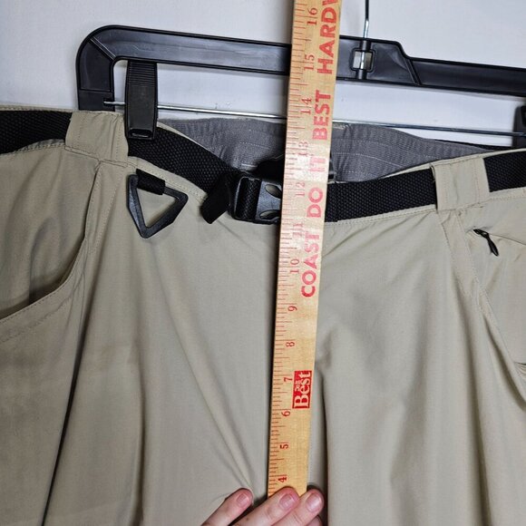 Cabelas Guidewear Beige Nylon Cargo‎ Pants 3X 30L Adjustable Belt Pockets Gorp - Picture 9 of 11